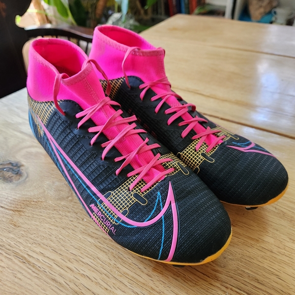 Nike Mercurial Superfly Elite Pink Black Size 8.5 Soccer Football‎ Cleats Shoes main image 6
